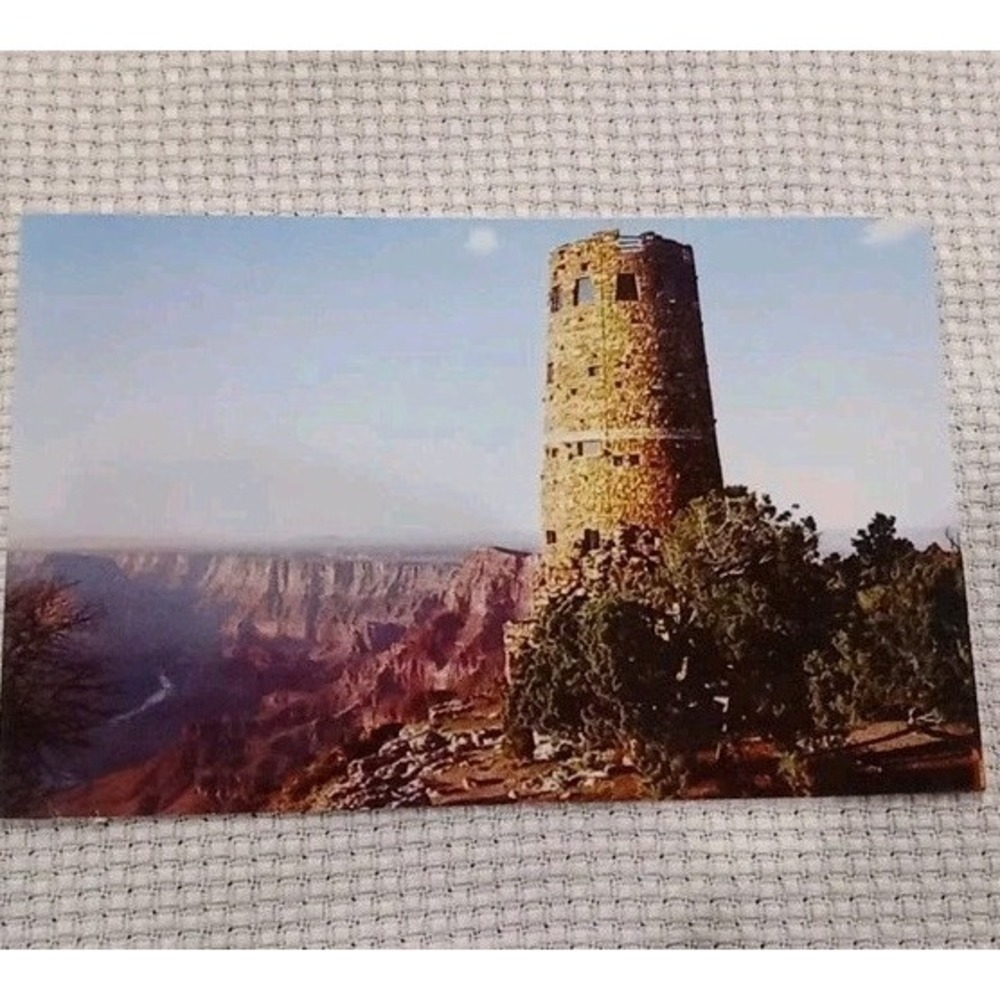 VTG Grand Canyon National Park Watchtower Desert View‎ Postcard Arizona Souvenir